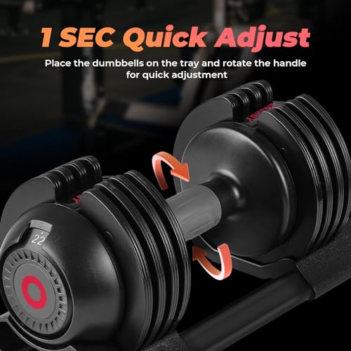 Adjustable Dumbbells with Anti-Slip Metal Handle W8697