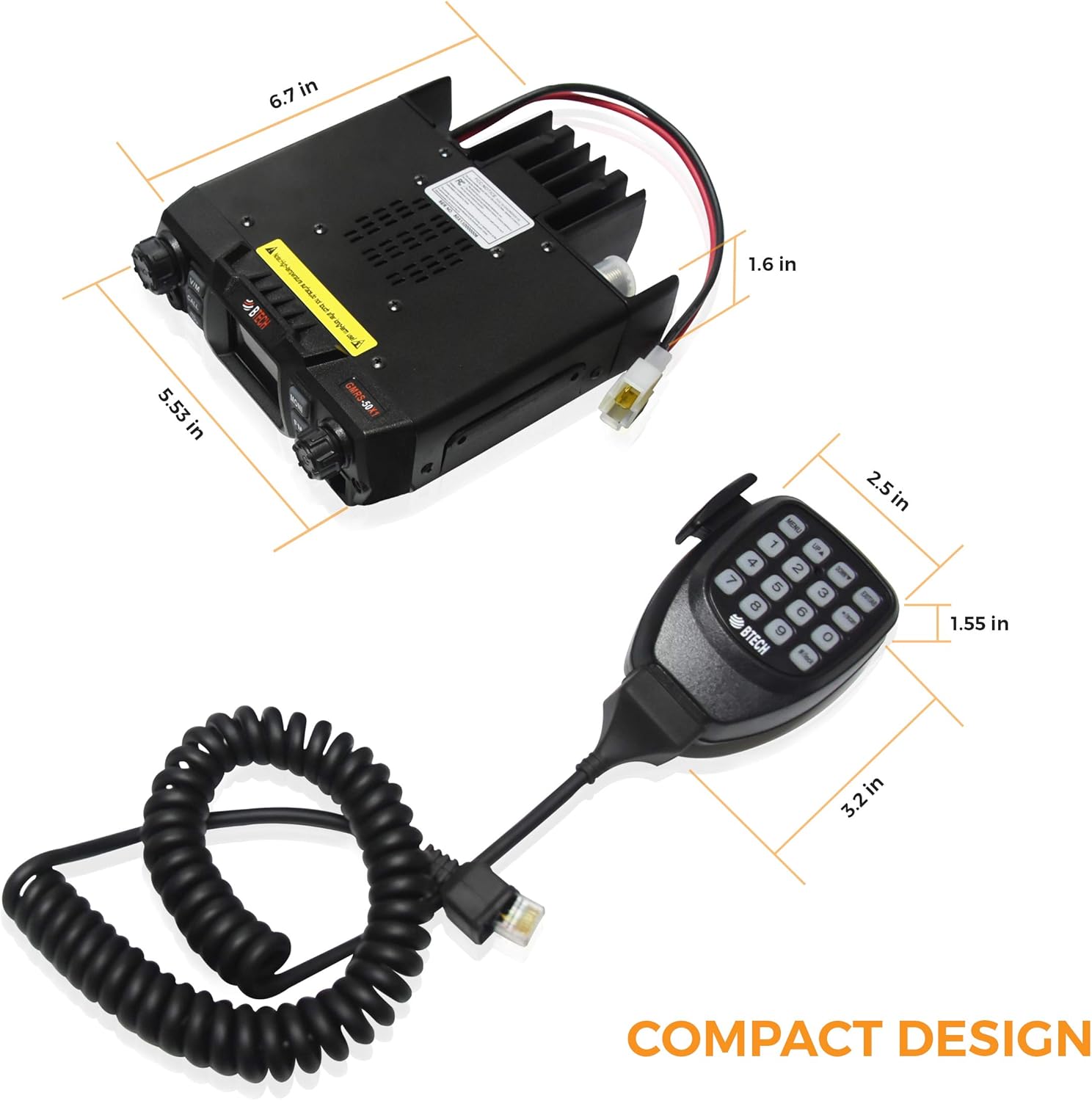 50 Watt GMRS Two-Way Radio with Dual Band Scanning Receiver I609985