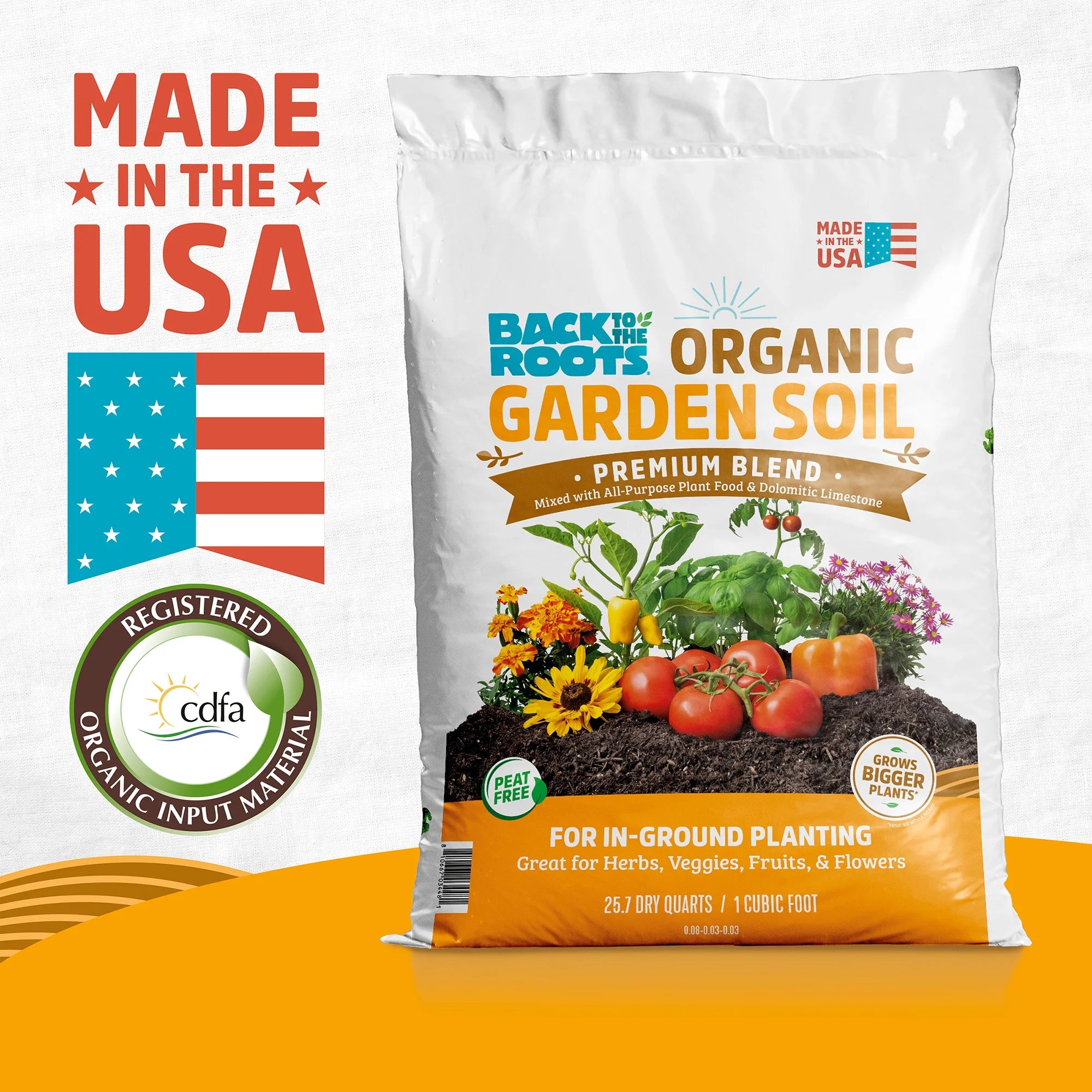 60 1 cu. ft. Bags Organic Garden Soil W71139