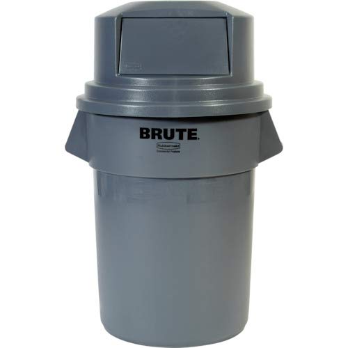 Red HDPE Dome Top Waste Lid for 55 Gal Trash Cans B701659