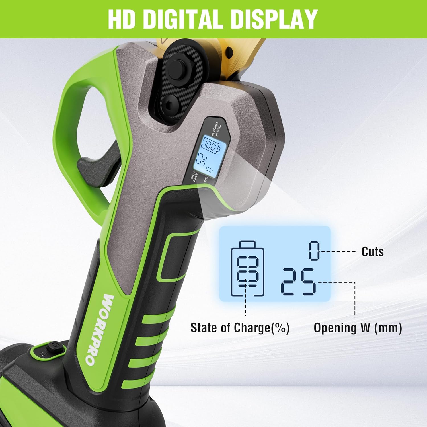 12V Electric Pruning Shears with 2 Pack Rechargeable Battery and Fast Charger P86280