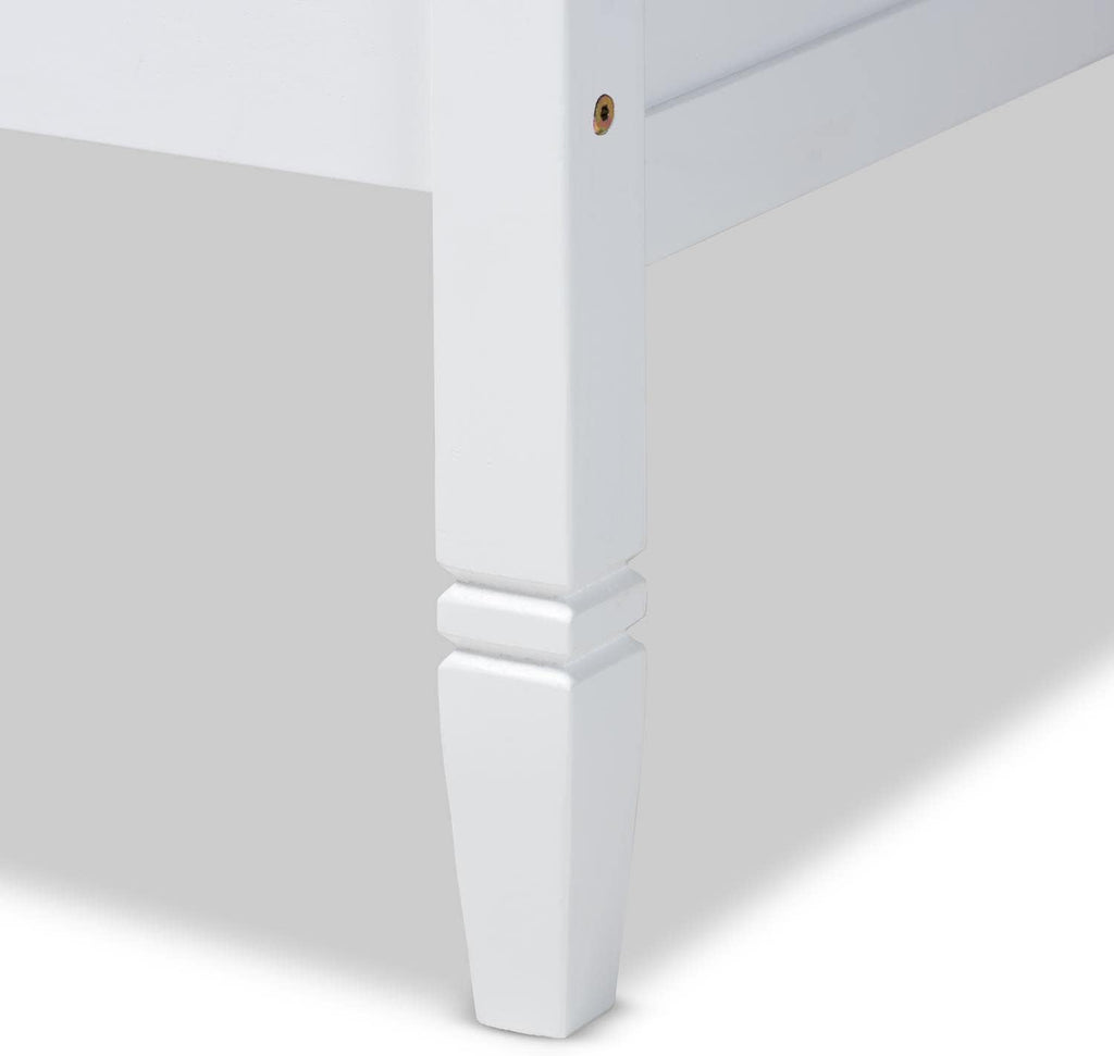 White Wood Twin Size Daybed O371