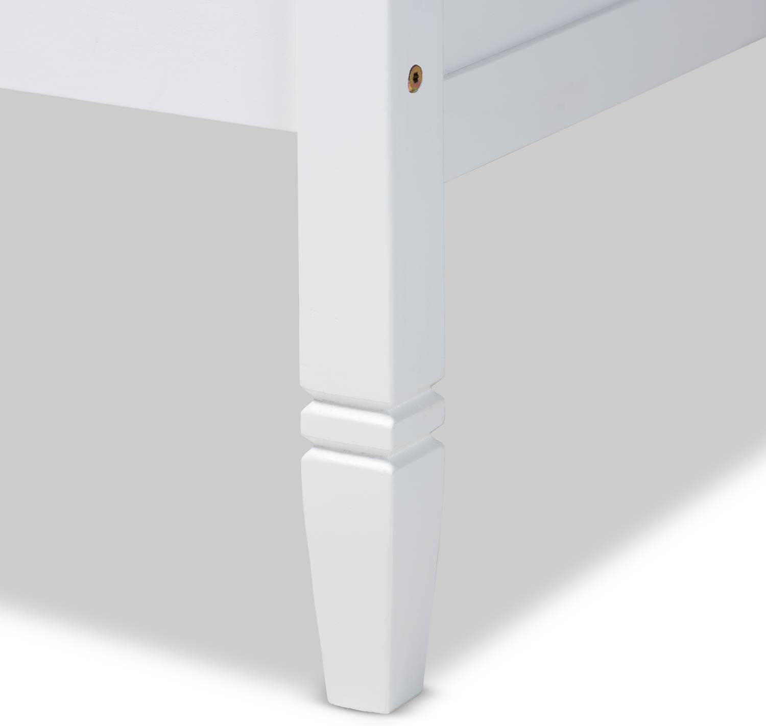 White Wood Twin Size Daybed O371