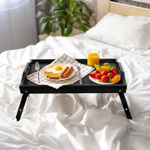 Bamboo Breakfast Bed Tray with Folding Legs O67660