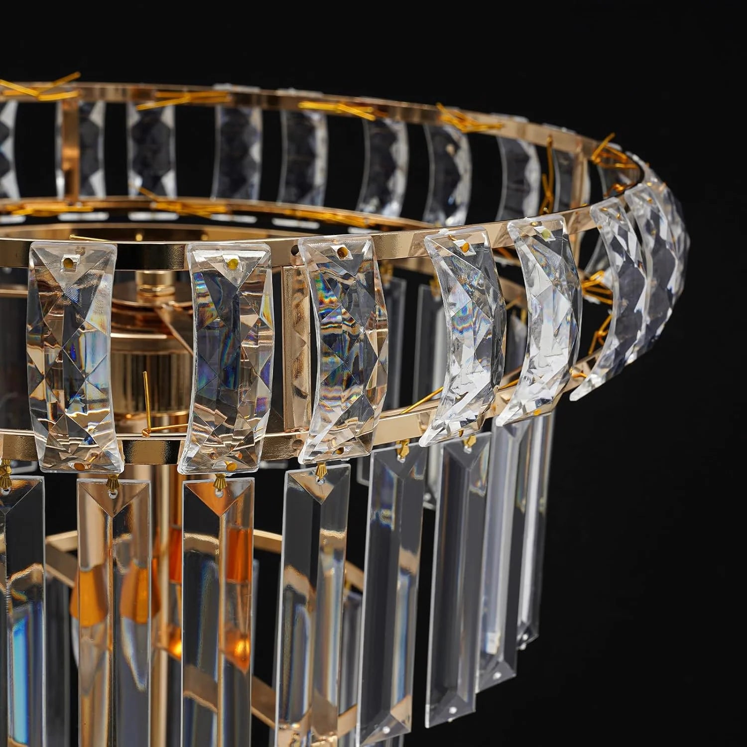 Gold 4-Tier Crystal Flower Stand C53143