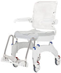 Shower and Commode Chair with Collection Pan, Lid and Pan Support Guide Rail L789