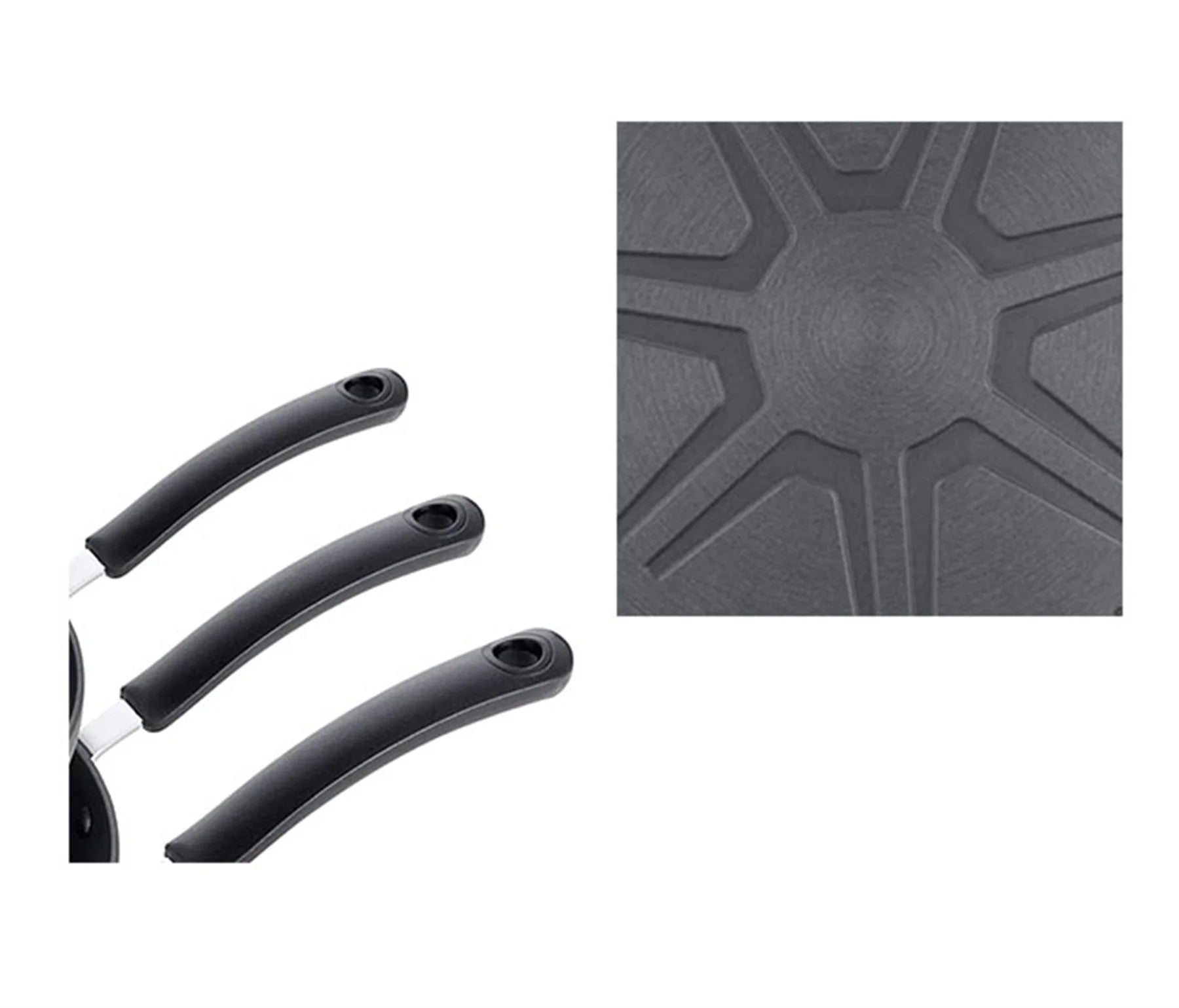 Hard Anodized Nonstick 8-Inch 10.25-Inch 12-Inch Fry Pan Cookware Set O3761