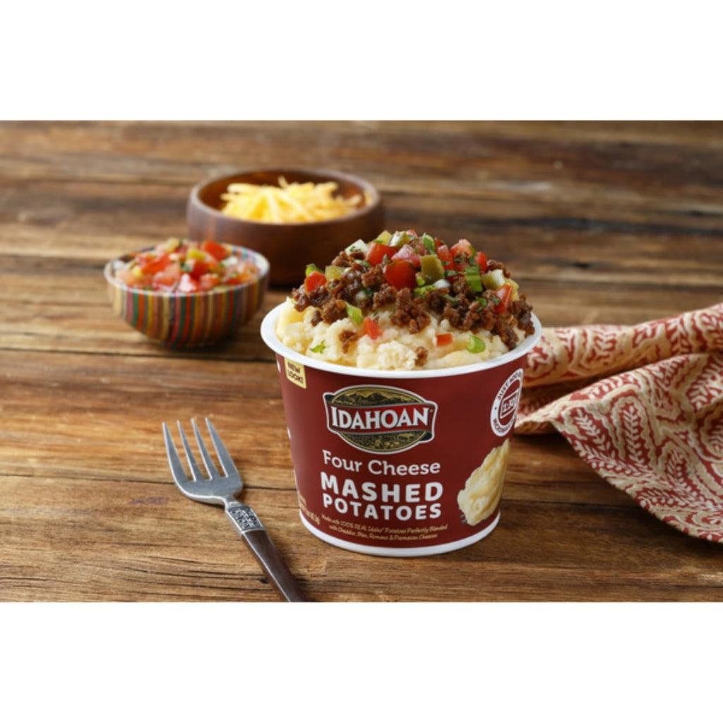 4 Flavor Mashed Potatoes Microwavable Bowls Variety, Pack of 8 D7704