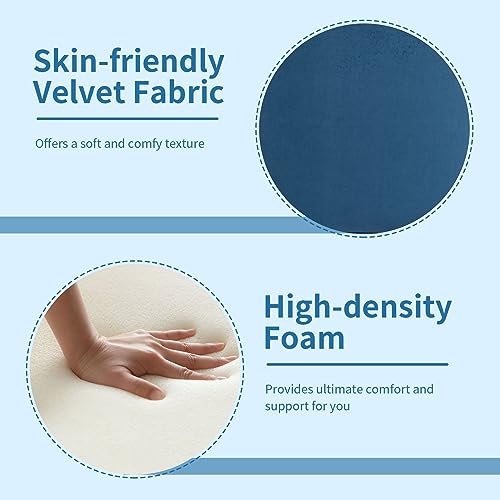 Blue Velvet Swivel Barrel Chair A600418