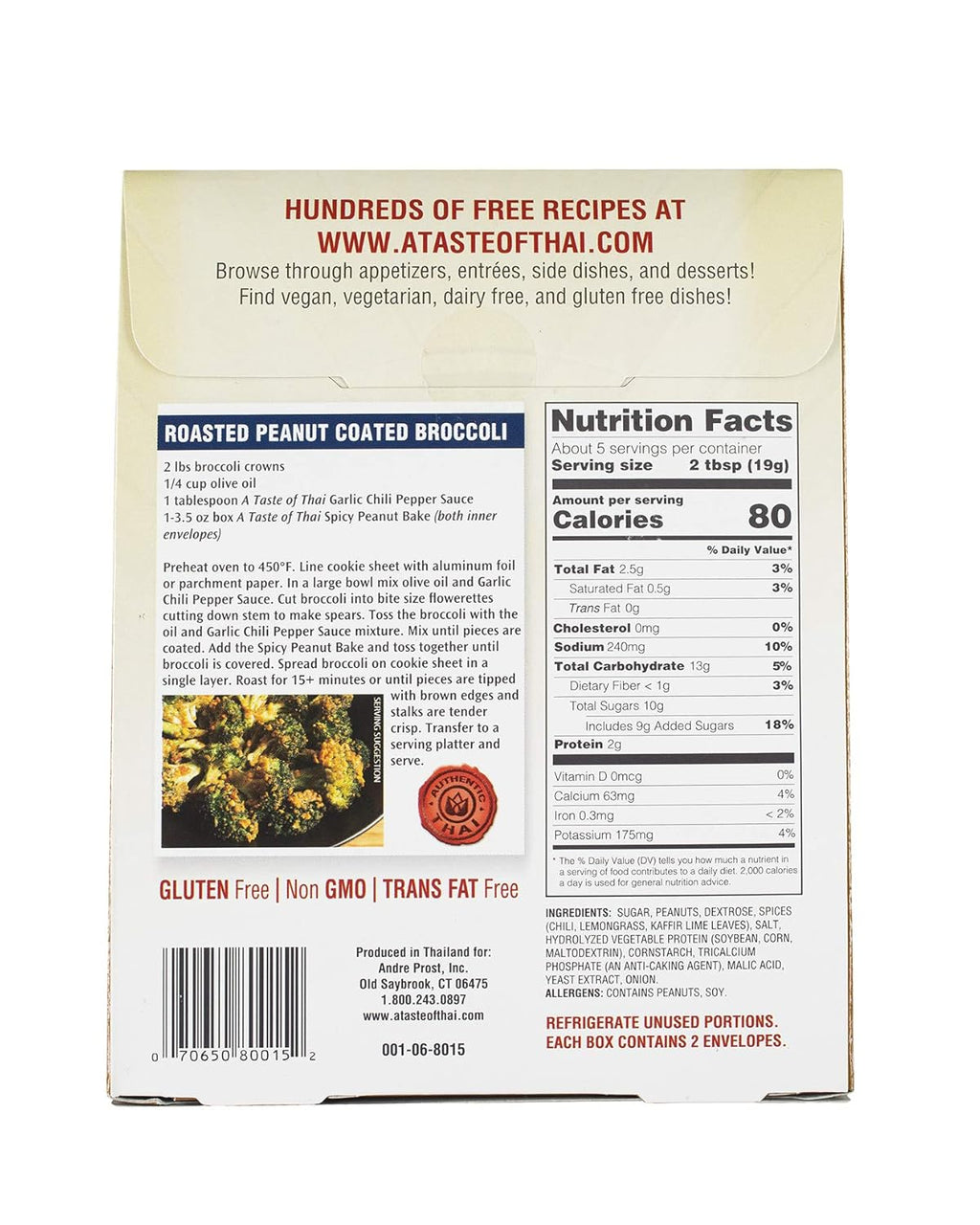 Spicy Peanut Bake 3.5oz Pack of 6 Seasoned Coating H6625