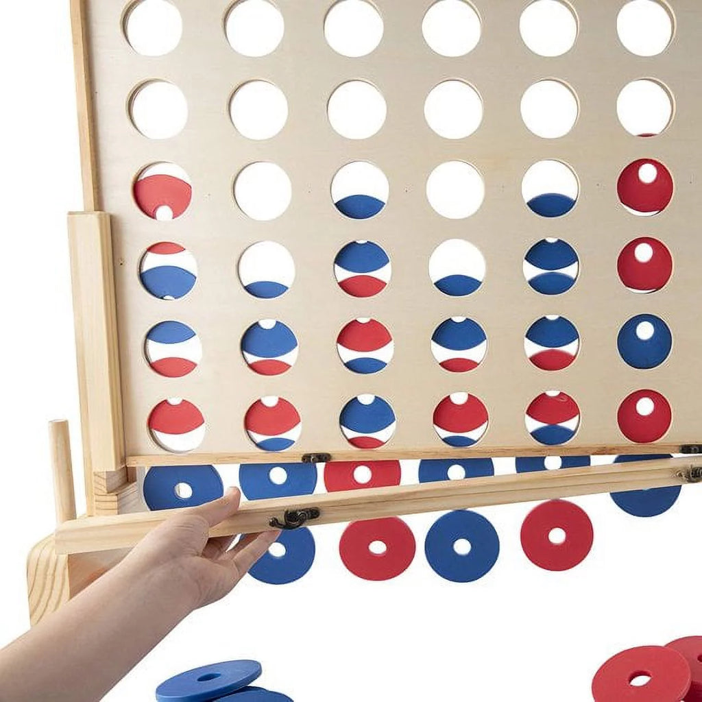 Giant Connect 4 Game Wooden Family Game N77706