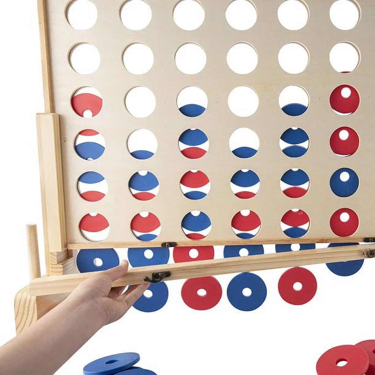 Giant Connect 4 Game Wooden Family Game N77706