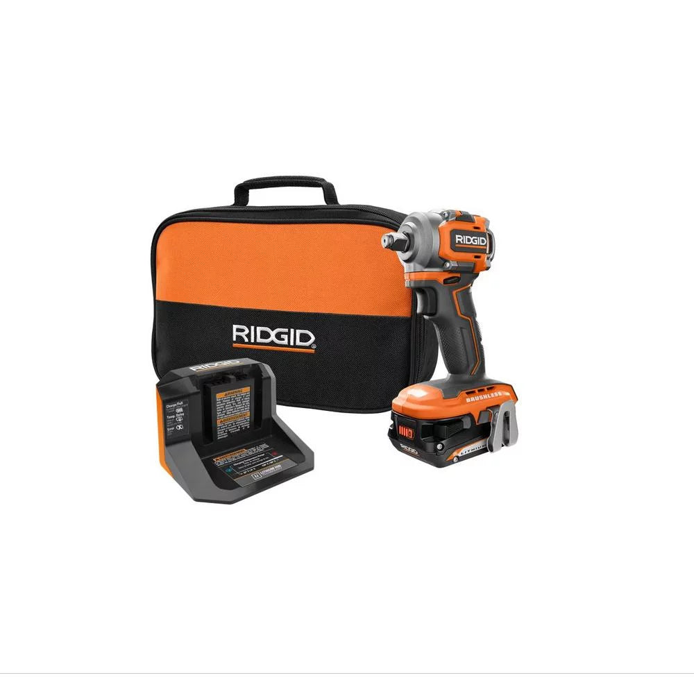 18V Brushless Cordless 1/2 in. Impact Wrench Kit with 2.0 Ah Battery I193573