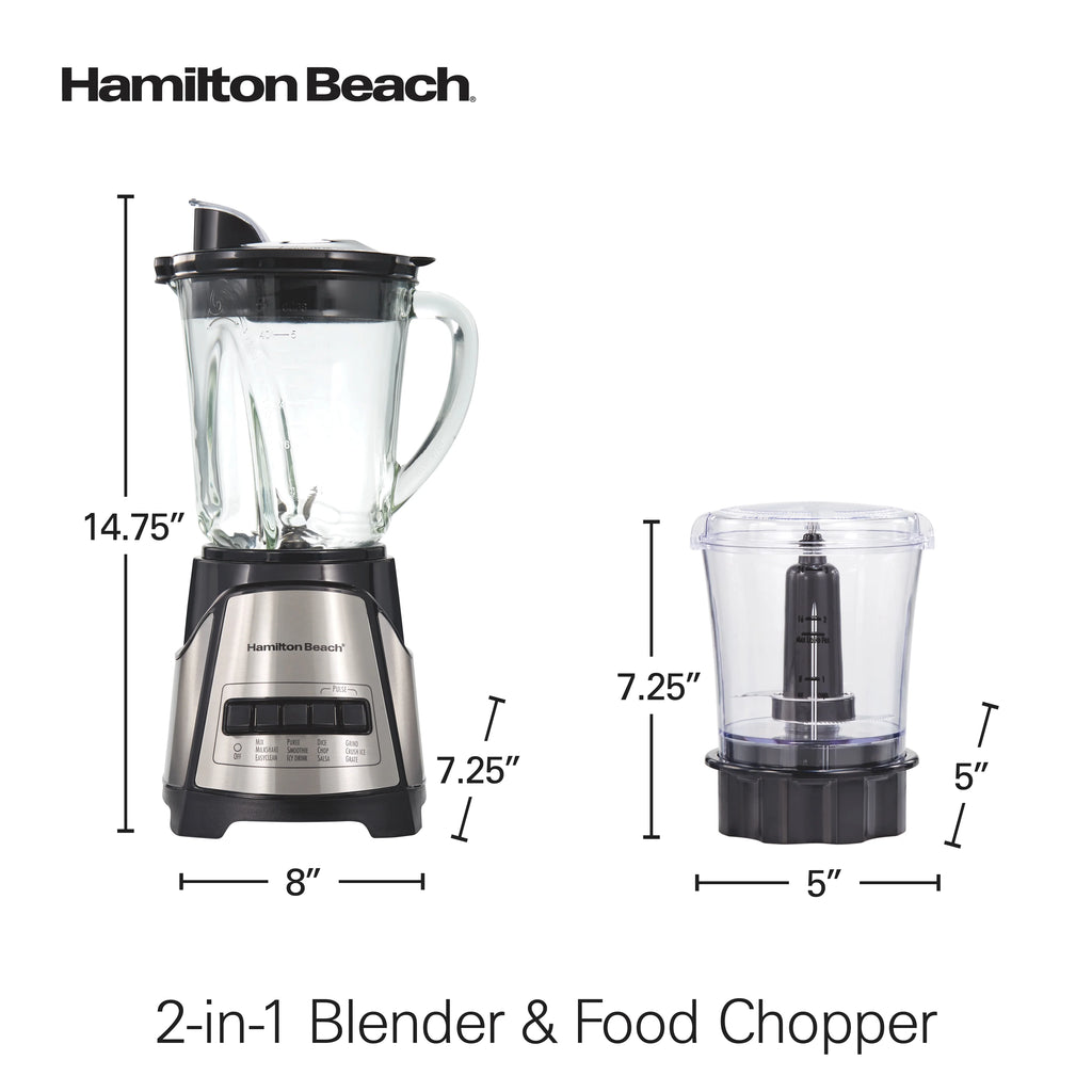 40 oz. Glass Jar Blender with 3-Cup Chopper, 700 Watts, Stainless Steel K950