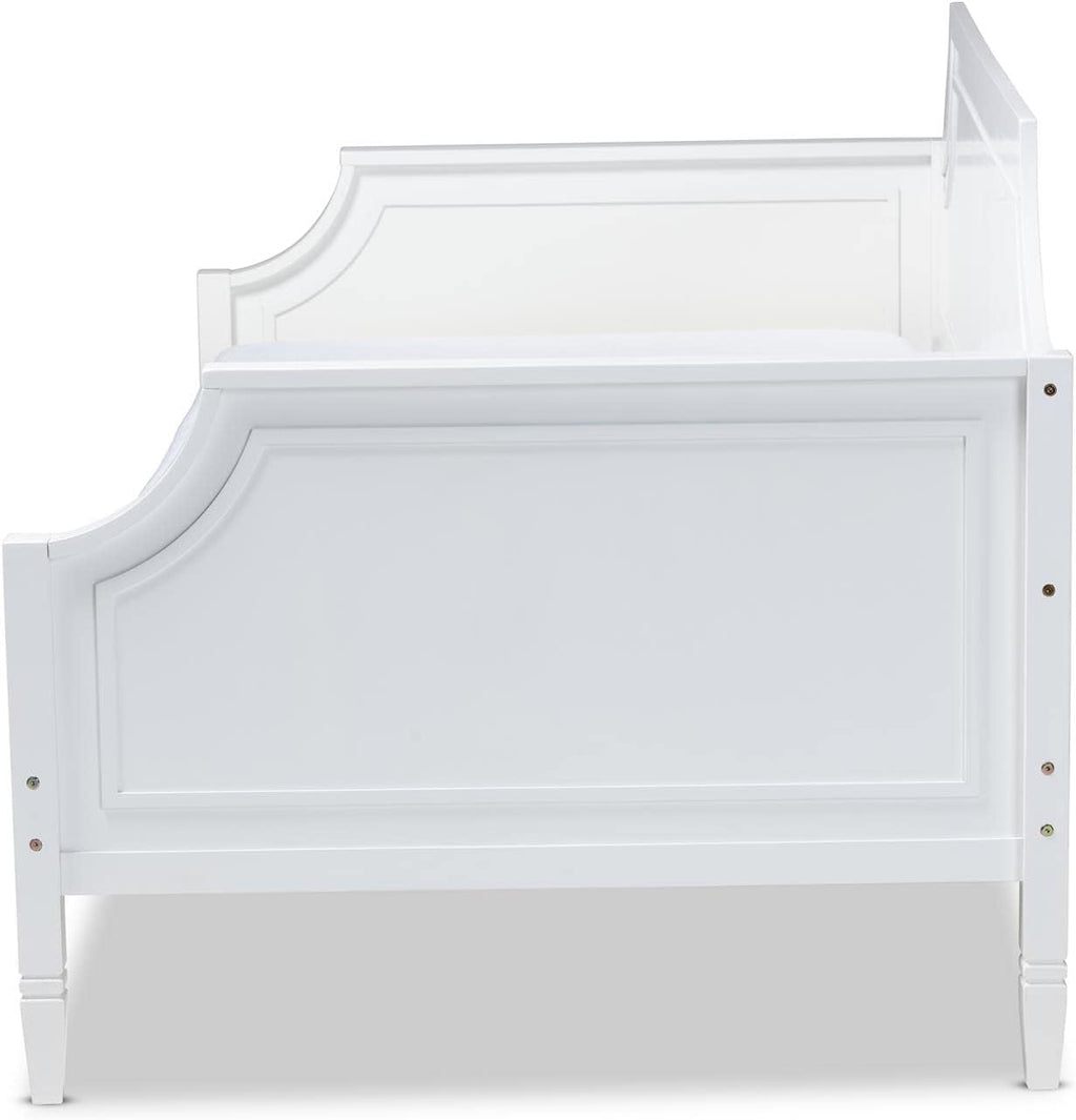 White Wood Twin Size Daybed O371