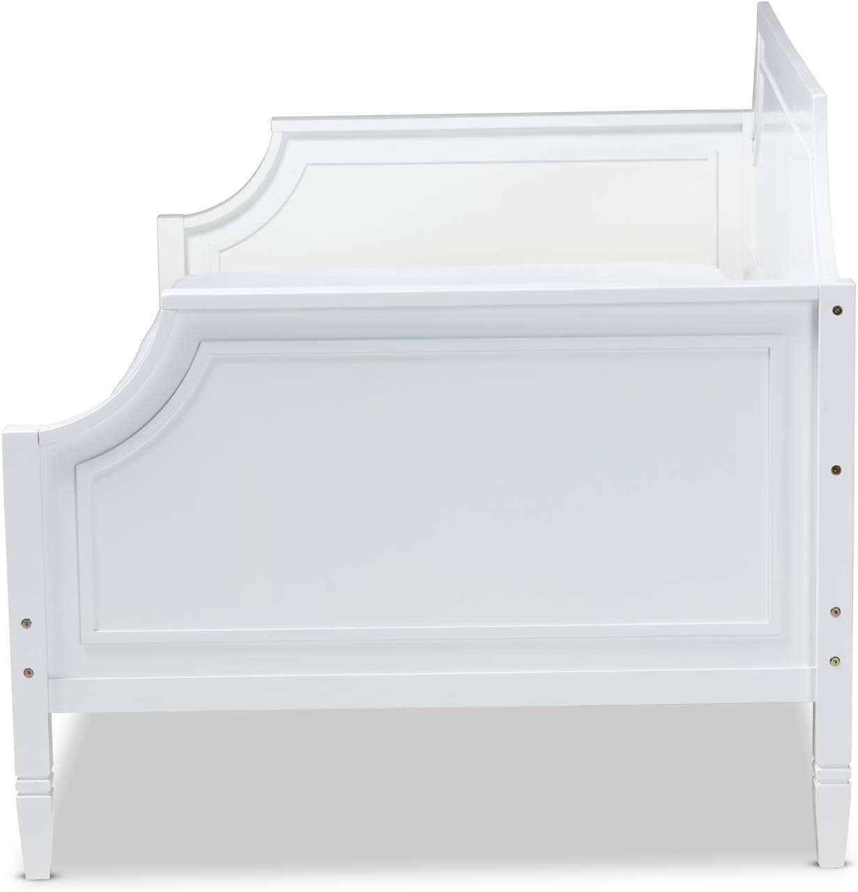 White Wood Twin Size Daybed O371