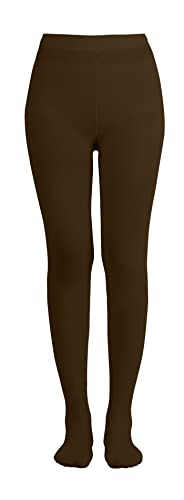 Women's Solid Colored Opaque Microfiber Footed Tights C763830