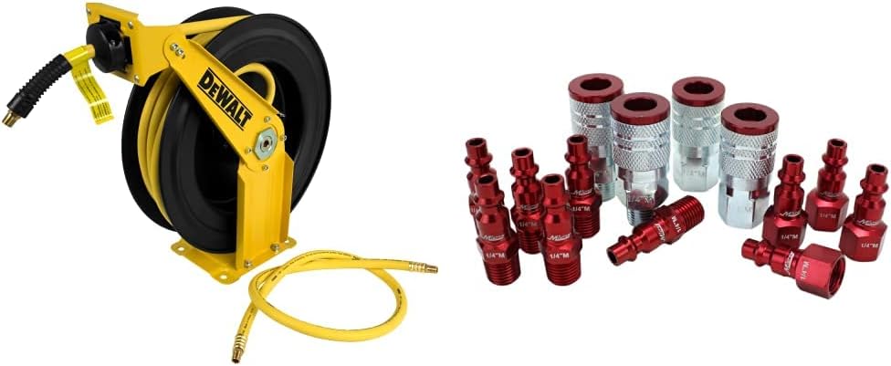 Double Arm Hose Reel with 3/8” x 50’ Rubber Hose M2754