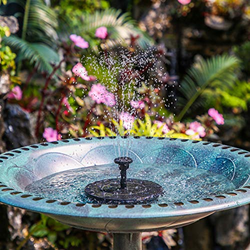 1.5W Solar Bird Bath Fountain Pump with 6 Nozzles X66986
