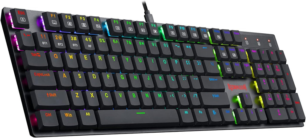 Wireless Bluetooth Mechanical Gaming Keyboard with RGB Backlit Blue Switches Pack of 2 O5502