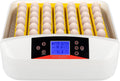 56-Egg Fully Automatic Poultry Incubator with Egg Candler White J5745