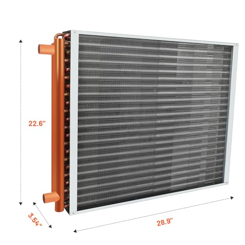 24x24 Water To Air Heat Exchanger with 1" Copper Ports Hot Water Coil Q698955