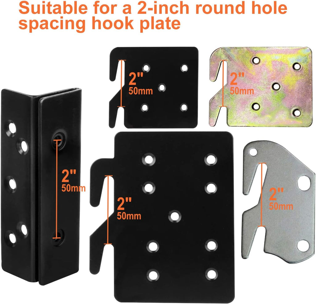 4 Pack Heavy Duty Bed Rail Hooks with Screws M95494