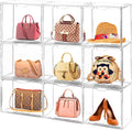 Clear Acrylic Handbag Storage Organizer Box with Magnetic Door P115
