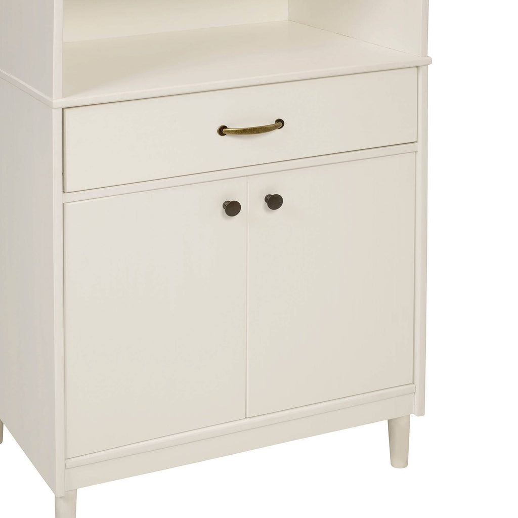 Solid Wood Storage Hutch White B561