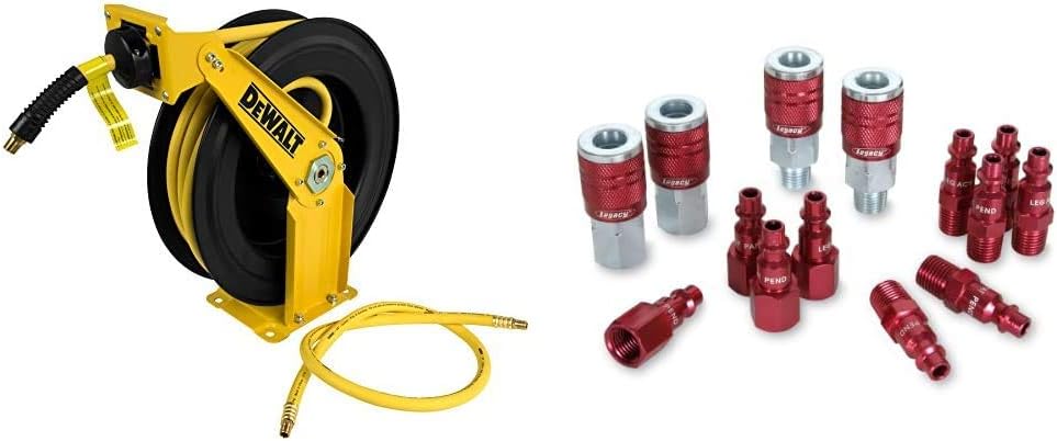 Double Arm Hose Reel with 3/8” x 50’ Rubber Hose M2754