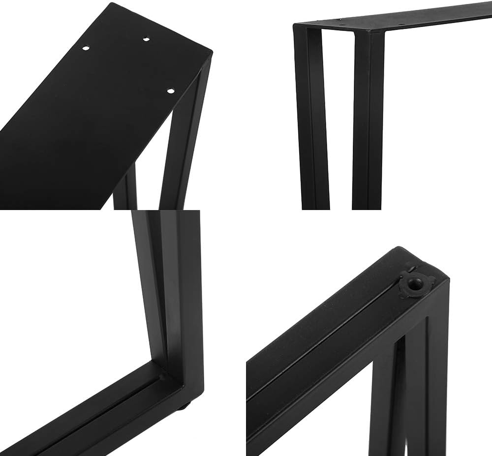 28" Height 24" Wide Black Cast Iron Metal Table Legs 2 PCS R14393