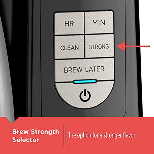 12 Cup Thermal Programmable Coffee Maker, Black/Steel J90664