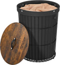 Ink Black 25 Gallons Laundry Hamper with Lid G79348