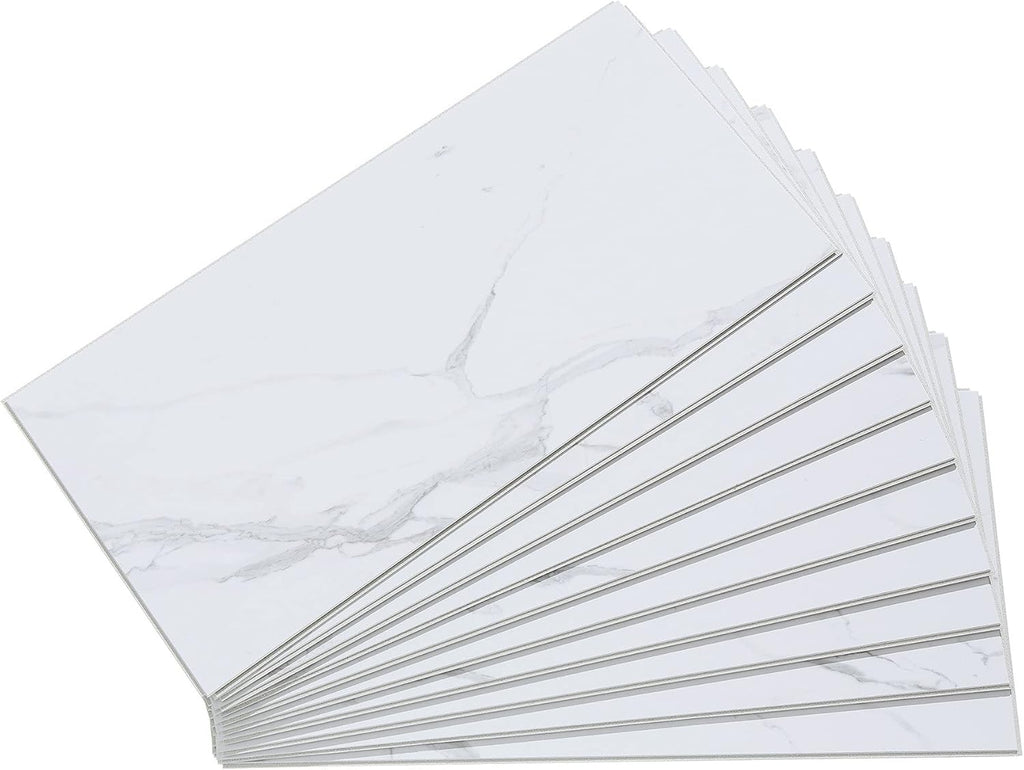 23.2 in. x 11.1 in. Interlocking Vinyl Waterproof Wall Tiles (10 Pack) S4609