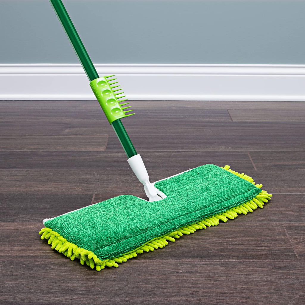 18" 2-Sided Microfiber Flat Mop with 49" Handle N337