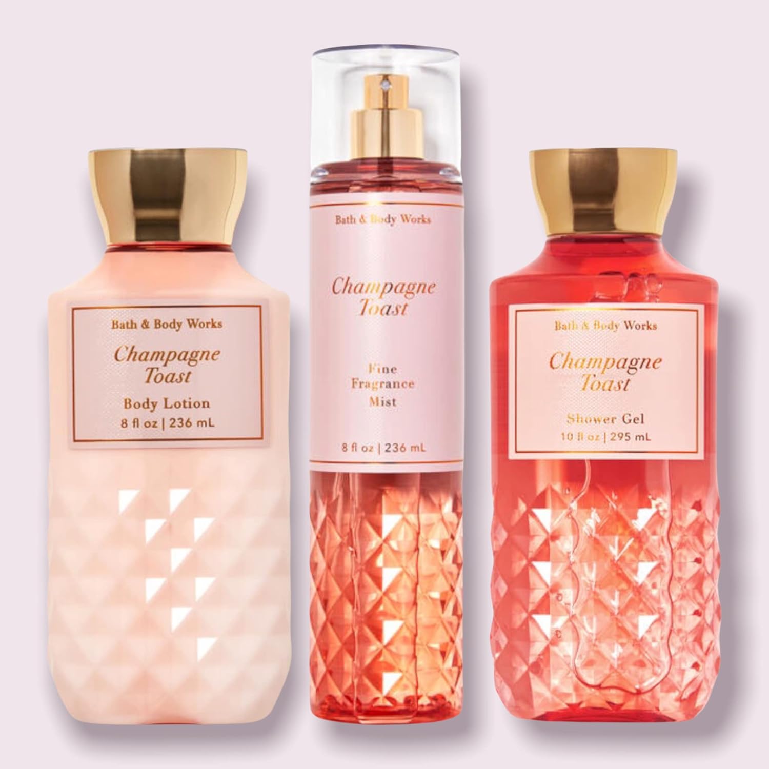 Champagne Toast Shower Gel, Fine Fragrance Mist & Super Smooth Body Lotion E717