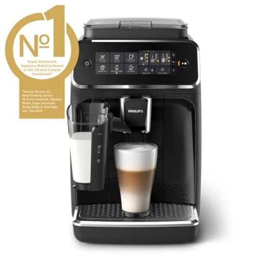 Black Fully Automatic Espresso Machine with LatteGo Milk Frother Q29767
