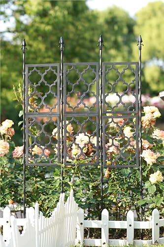 3 Pack Rustproof Metal Garden Trellis (White, Large) A26934