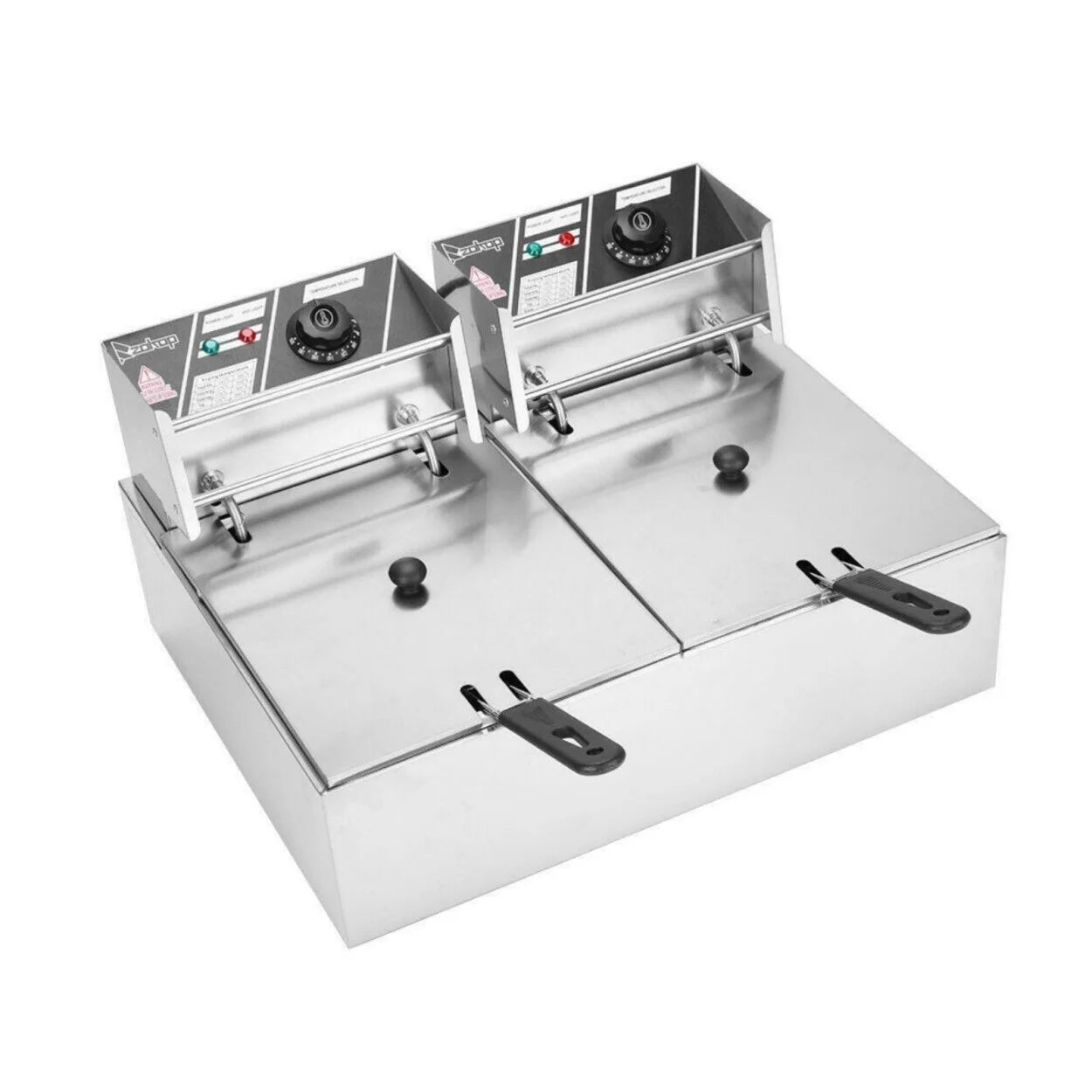 5000W 12L Stainless Steel Electric Deep Fryer with 2 Fry Baskets K7239