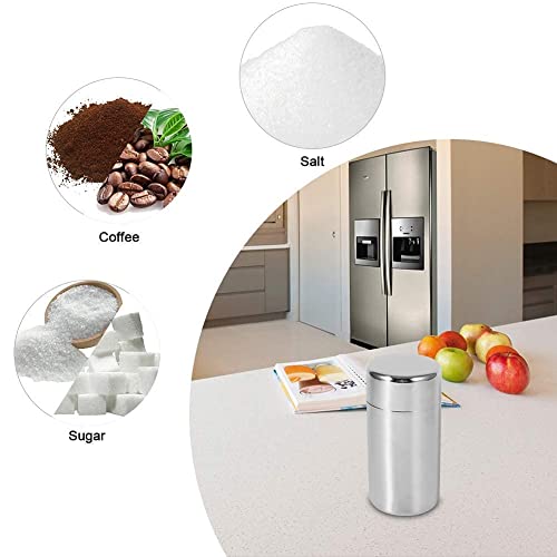 Stainless Steel Tea Canister with Airtight Double Lids (550ml) B1722