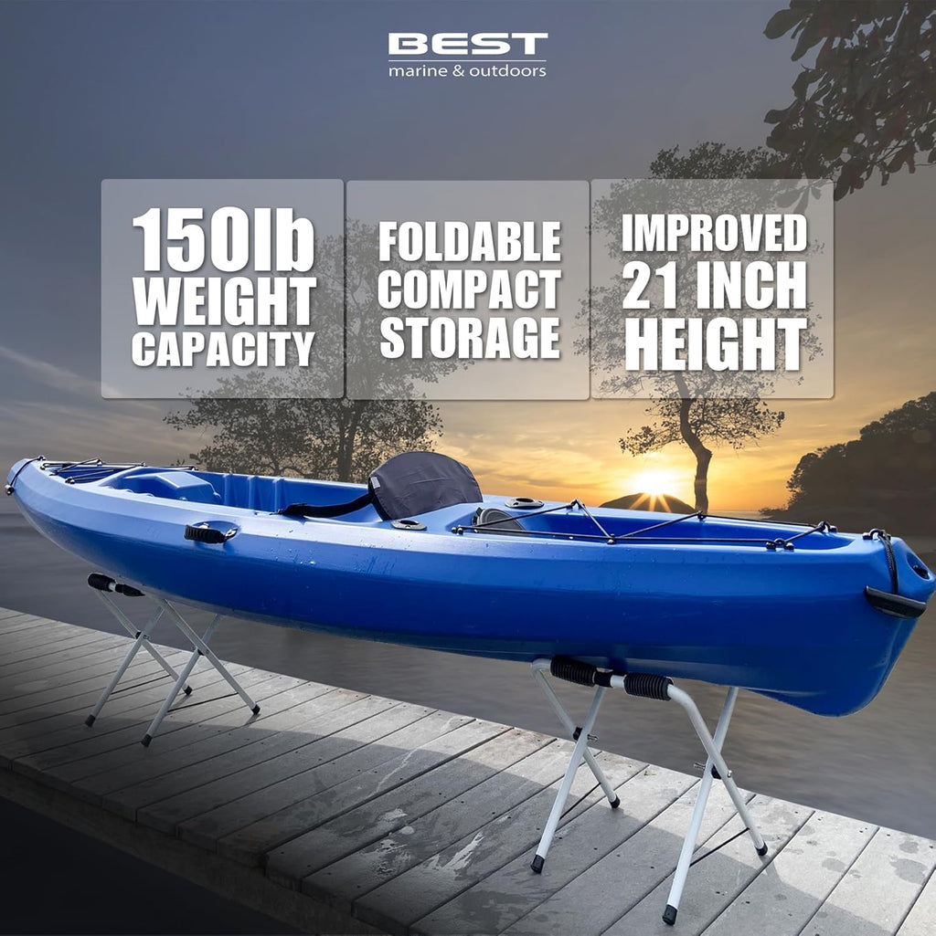 21 Inch Tall Freestanding Kayak Storage Rack E931784