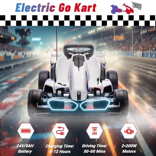 24V Licensed BMW Drift Kart with Dual 200W Motors T516
