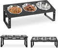15° Tilted Raised Cat Bowls with Stainless Steel Feeder Bowls I39291