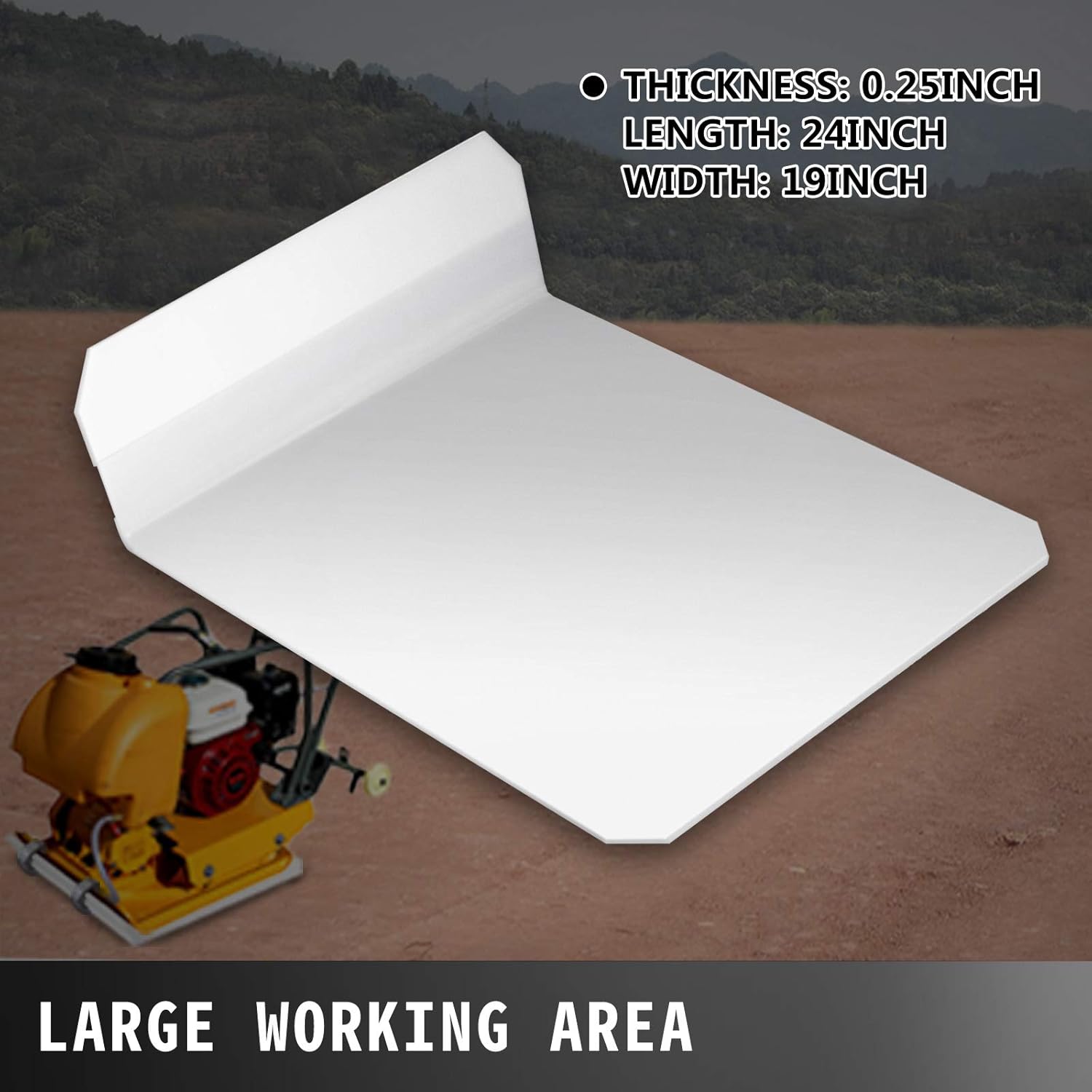 19 x 24 x 0.25 inches Tamper Plate Compactor Pad D221