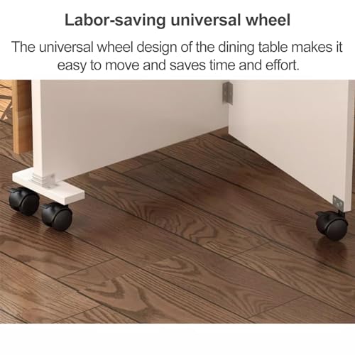 Folding Dining Table with 6 Wheels W1339