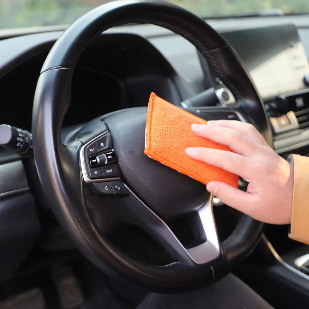 8Pcs Microfiber Car Wax Applicator Sponge, 6in x 3.3in x 0.8in B985971