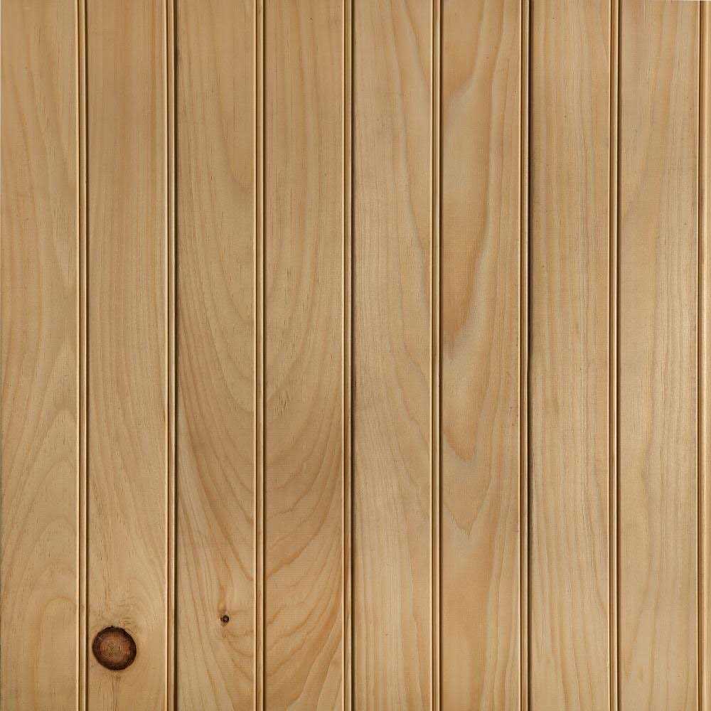 Unfinished Pine Tongue and Groove Wall Plank W4414