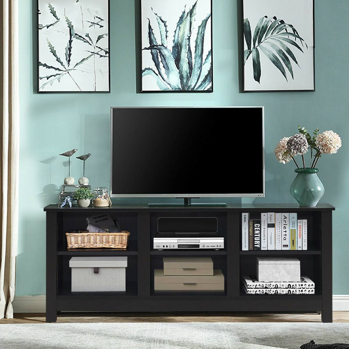 Black Entertainment TV Stand Cabinet K59526