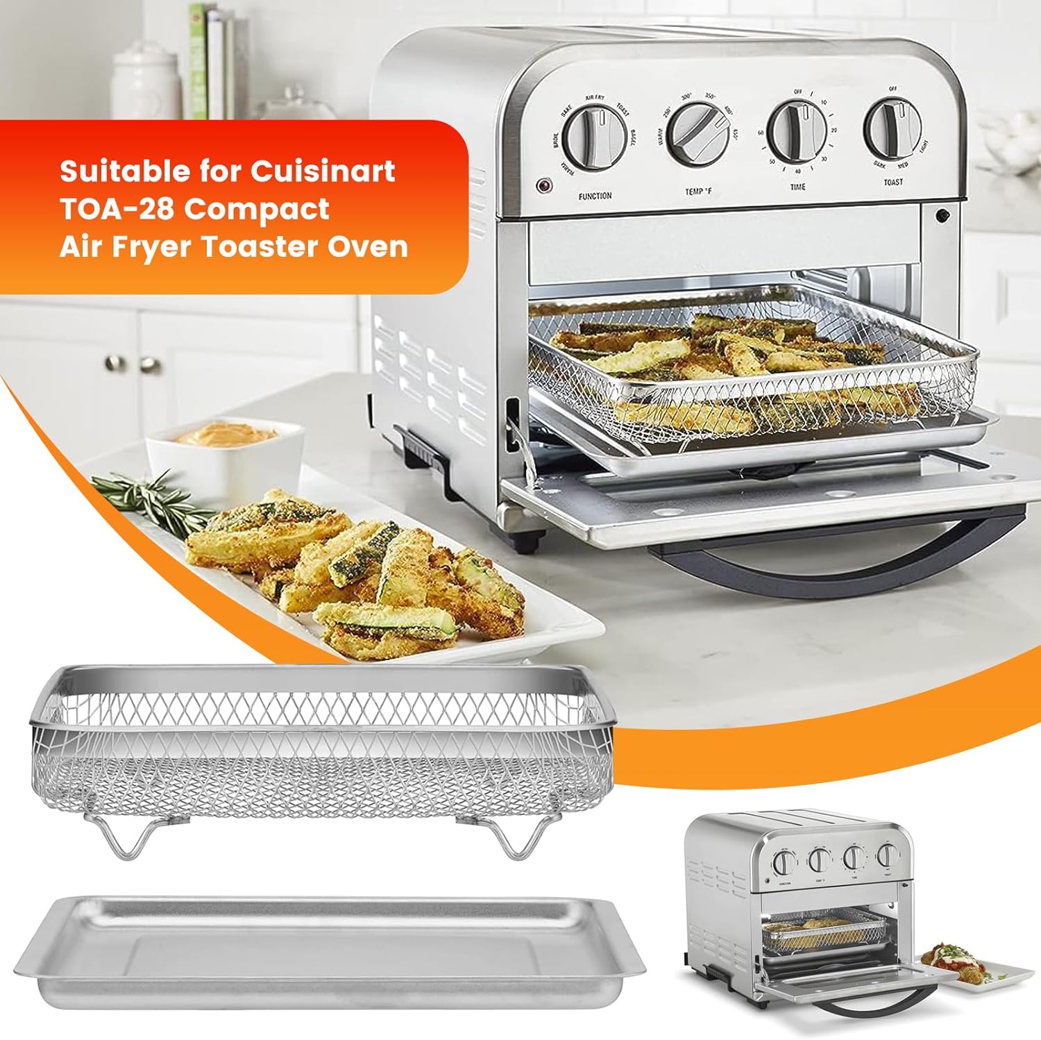10.7 * 9.8'' Non-stick Stainless Steel Air Fryer Basket R9745