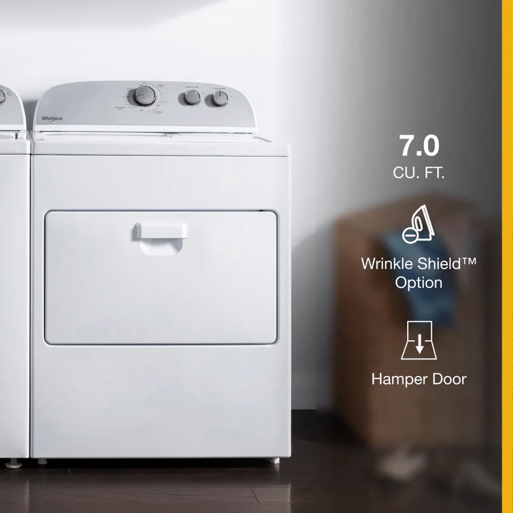 White 7.0 Cu ft Top Load Gas Dryer S6148